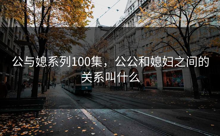 公与媳系列100集,公公和媳妇之间的关系叫什么